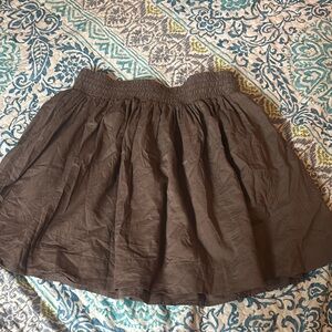 Banana republic Brown Smocked Bubble Mini Skirt for Casual Wear